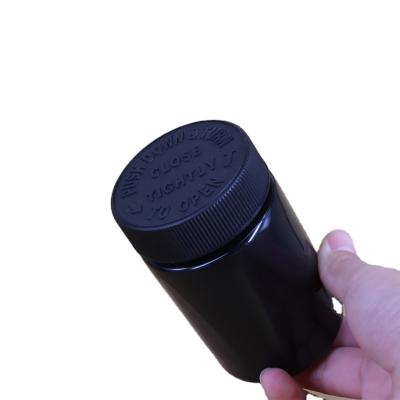 China 60ml PET Medicine Bottle Screw Cap Bottle Health Care Product Black Plastic Bottle Personal Supply Packaging Small for sale