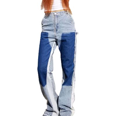 China Autumn Winter Breathable 2022 Billion Fashion Jean Pant Splicing Denim Ladies Custom Blue Jeans Women Pants Vintage Women's Jeans for sale