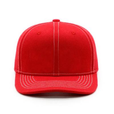 China JOINT Acrylic Snapback Half Curved Brim Covers Red Color White Snap Back Hats Wholesale for sale