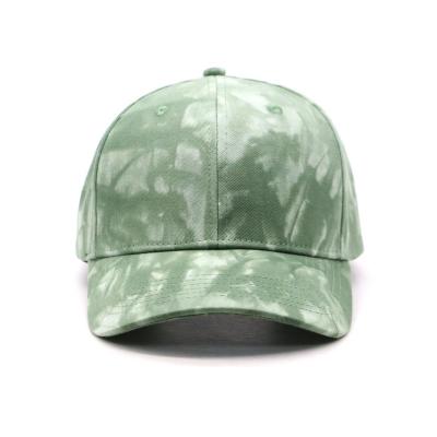 China JOINT Curved Brim Tie Dye Baseball Hat Custom Logo 6 Panel Cotton Tie Dye Sports Hats for sale