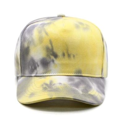 China JOINT Wholesale Cheap Snapback Hats 5 Various Panel Color Tie Dye Baseball Hats Sports Hats for sale