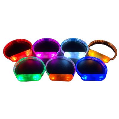 China TPU+ABS Music/Motion Battery Flashlight Wristband Replaceable Led Wristbands With Laser Engraved LOGO For c Event Party Glowing In The Dark for sale