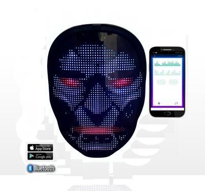 China LED Face Changing App Rechargeable Intelligent LED Light Control Variable Bright LED Face Ghost Transformation Comedy For Halloween Rave Party for sale