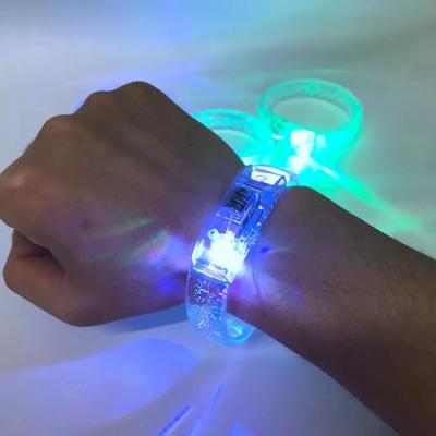 China Party Cheap Price Custom Wholesale Acrylic Logo Light Bangle OEM Led Bangle Bracelet For Party for sale