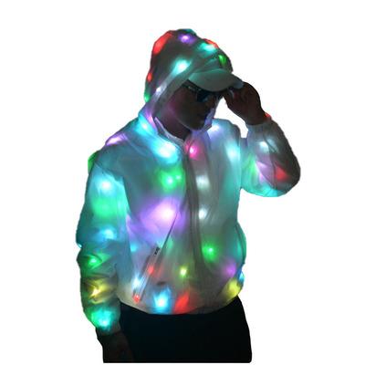 China Factory direct eco-friendly led luminous clothes bulling luminous jacket couple lead armor music festival for men female students for sale