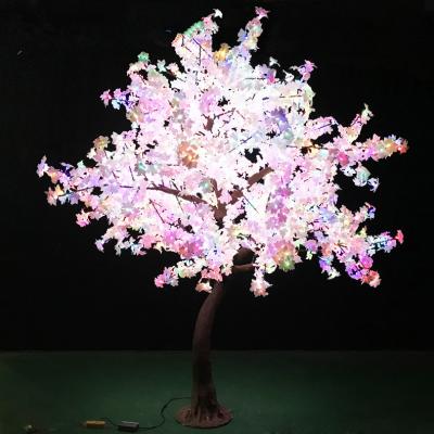 China Outdoor Waterproof Occasional Light Up Artificial RGB Color Changing LED Maple Tree For Festival Park Wedding Decoration for sale