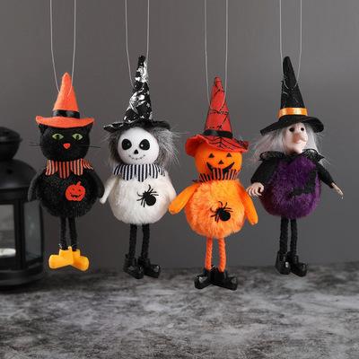 China Activity Decoration Halloween Fright Night Witch Plush Doll Toy Christmas Pumpkin Decoration Halloween Gift for sale