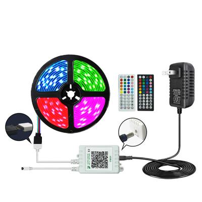 China Richshining LANDSCAPE Wholesales APP Controlled 5050 RGB LED Strip Remote Control LED Strip Light for sale