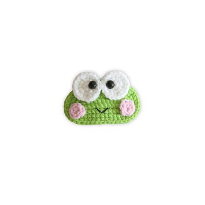 China Lovely Handmade Woolen Cartoon Animal Clips Knitting BB Hair Girls Woolen Crochet Clips For Kids for sale