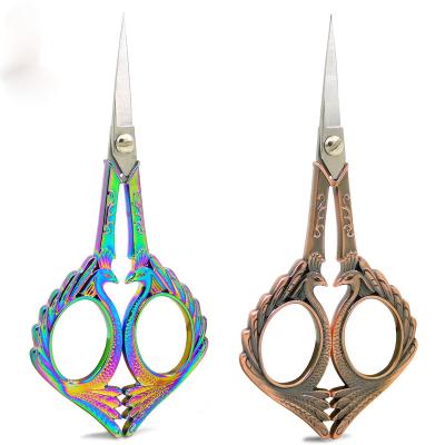 China Embroidery 2021 small scissors of new retro Phoenix style stainless steel home DIY student handmade office for sale