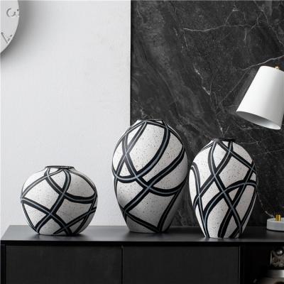 China Modern Interior Decorations Home desktop ornament interior decorative ceramic vase modern custom nordic flower vases for weddings centerpiece for sale