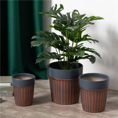 China Wholesale Minimalist Large Flowerpot Indoor Outdoor Garden Hotel Decoration Bulk Ceramic Flower Pots For Plants for sale