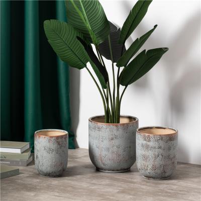 China New Design Minimalist Ceramic Home Decorative Planters Floor Large Indoor Outdoor Garden Flower Pots For Plant for sale