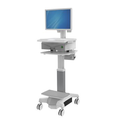 China All-in-one Computer Trolley Hospital Worstation Metal Computer Cart Medical Cart for sale