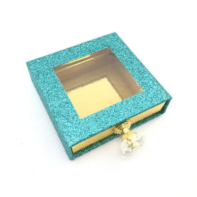 China Square Pink Mink Eyelash Drawer Packing Box Recyclable Wholesaler Customized Lick Boxes for sale