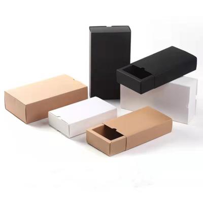 China Recyclable Cheap Kraft Paper Cardboard Box Storage Cardboard Gift Packing Drawer Box for sale