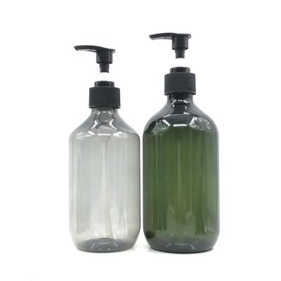 China High Quality Cosmetic PET Lotion 500ml Pump Bottle Shampoo Hair Plastic Oil Bottle for sale