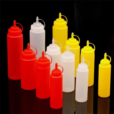 China Custom Squeeze Bottle Household Products Salad Dressing Bottle Plastic Salad Jam Squeeze Bottle for sale