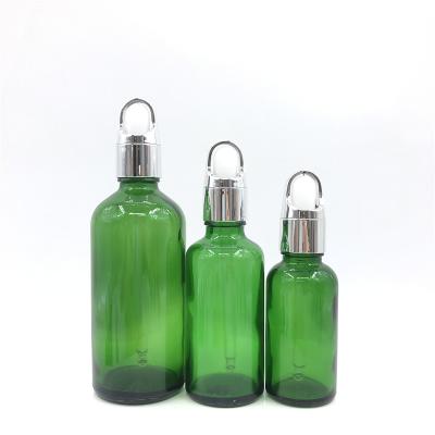 China Custom Hot Selling Cosmetic Essential Oil Bottles 15ml 30ml 60ml 100ml Amber Clear Blue Frosted Glass Dropper Bottle for sale