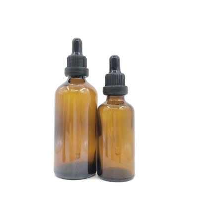 China Cosmetic In Stock Custom Amber Essential Oil Small Dropper Bottle 30ml for sale