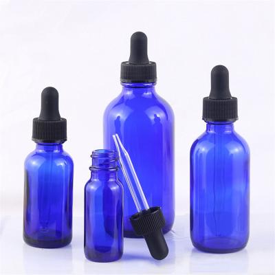 China Factory Wholesale 5ml 10ml 15ml 20ml 30ml 50ml 100ml Essential Oil Cosmetic Blue Green Glass Bottle for sale