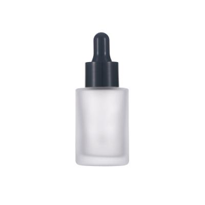 China 30ml Cosmetic Dropper Bottle Frosted Glass Bottle With Dropper for sale