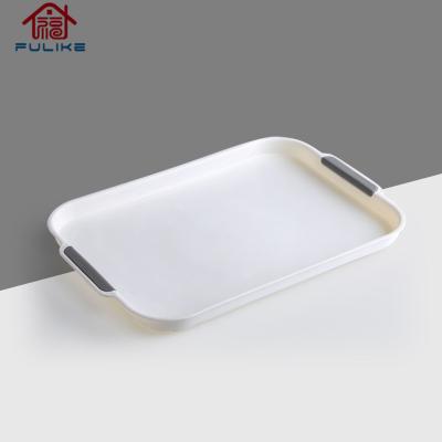 China Sustainable Plastic Dish Place Around Multifunctional Storage Tray Home Kitchen Supplies Food Dish Dinner Plate Western Tableware for sale