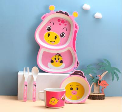 China Eco - Friendly Wholesale Bamboo Fiber Tableware For Kids Melamine Baby Tableware for sale