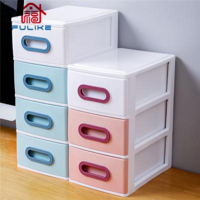 China Eco-friendly Plastic Drawers Storage Box Stackable Desk Organizer Box Storage With Drawer for sale