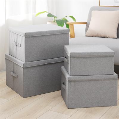 China Viable multi-color high quality non-woven fabric foldable storage box with lid fashion storage box for sale