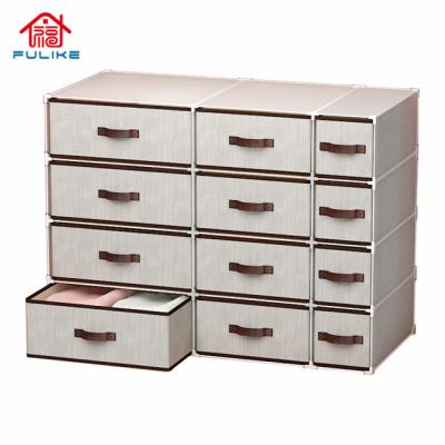 China Sustainable Wardrobe Clothes Storage Drawer Plastic Cardboard Storage Box Organizer for sale