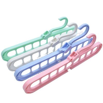 China 2022 9 Holes 360 Rotating Plastic Closet Organizer Space Saving Hanger Multi-port Multi-port Clothing Rack Viable Clothes Hangers for sale