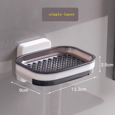 China Modern Wall Mounted Simple Free Punch Holder Wall Mounted Soap Dish Soap Box For Bathroom for sale