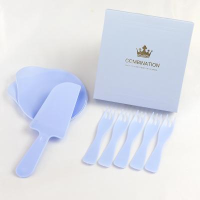 China Biodegradable; 100% Biodegradable Disposable Flatware Set Party Cutlery Spoon Knife Fork Spoon Dish Set for sale