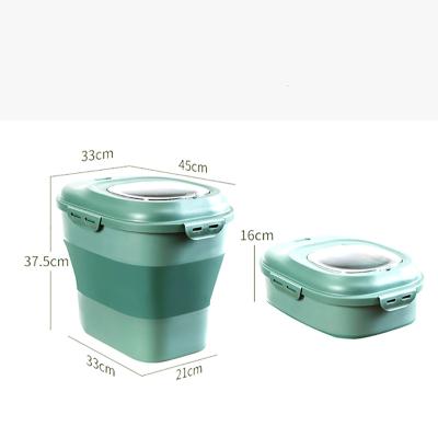 China High Quality Collapsible Manufacturer Pet Food Bucket Household Dog Food Storage Bucketv for sale