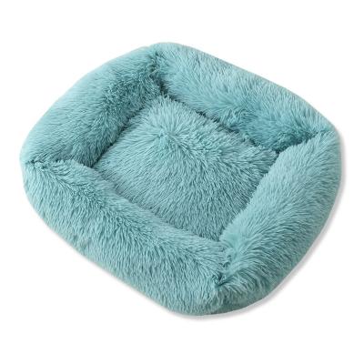 China Customization Design Plush Pet Bed Stuffed Super Warm Viable Pet Bed Cozy Multicolor Pet Bed for sale