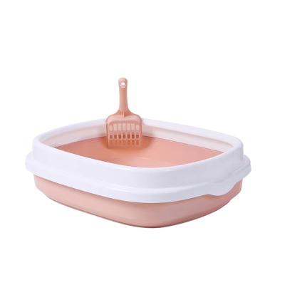 China Cat Litter Accessories Clean Up Large Sustainable Products Space Cat Toilet Plastic Cat Litter Box for sale