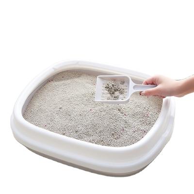 China Cat Litter Box Fashion And Sustainable Pet Washable Half-enclosed Lightweight Toilet for sale