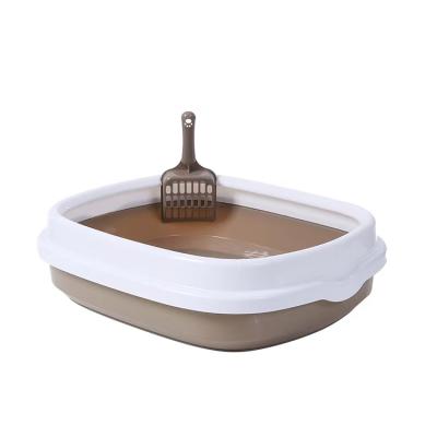 China New Design Sustainable Cat Litter Box With Litter Eco-Friendly Durable Cat Litter Tray Cat Toilet Scoop for sale