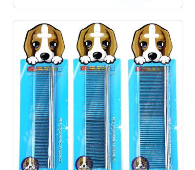 China Best Sustainable Price Pet Grooming Teeth Comb Stainless Steel Dog Flea Comb For Indoor And Outdoor for sale