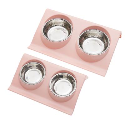 China Sustainable Hot Selling Luxury Dog Food Feeding Bowl Large Capacity Durable Stainless Steel Dog Bowls for sale