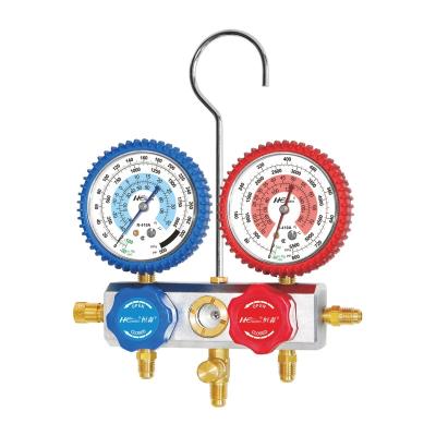 China Refrigeration Manifold Gauge Set Famous Chinese enterprises export Refrigerant Pressure Gauge R410a Manifold Gauge Set for sale