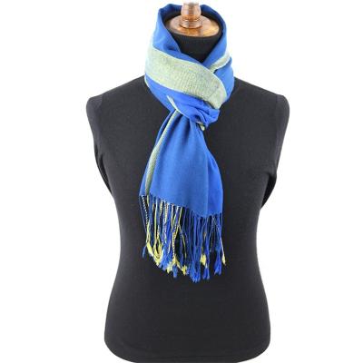 China Scarf Tassel Striped Stoles Scarf Merino Wool Scarf Tassel Dubai Unisex Scarf for sale