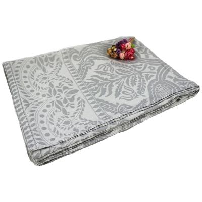 China Floral Logo Pure Wool Sofa Blanket PORTABLE Chinese Jacquard Blanket for sale