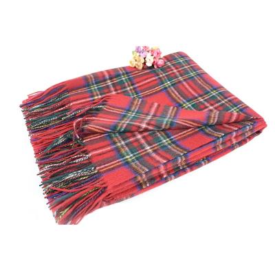 China Flame Retardant Tartan Blankets Scottish Designer Plaid Photo Blanket Wool Blankets for sale