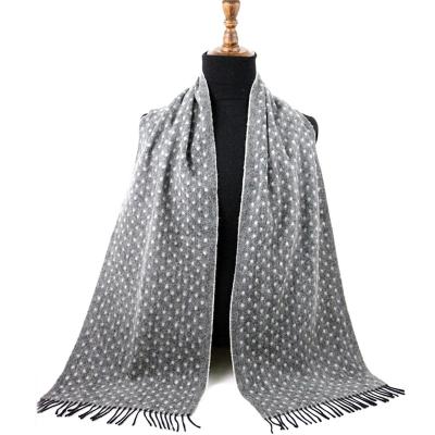 China Custom Dot Scarves Winter Pure Wool Ladies Polka Dot Scarves Ladies Scarf for sale