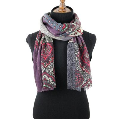 China Fashionable Pashmina Scarf Famous Brand Wool Scarves Custom Printed Designer Scarf Print for sale