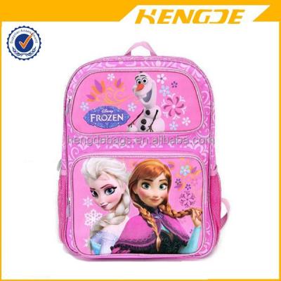 China For 2015 Popular Girls School Students Wholesale Lovely Pink Jelly Cartoon Printing Nylon Children School Bag for sale