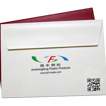 China Custom PU Leather Envelope Folder PU Button Closure PVC Instant Envelope Folder for sale