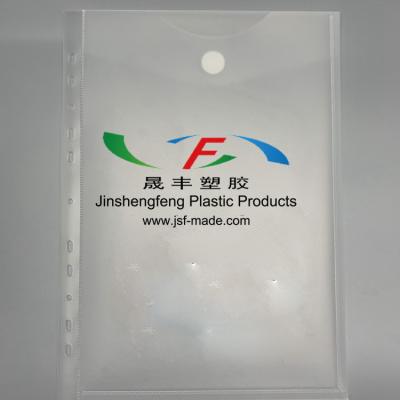 China Plastic PP 11 Hole Punched Envelope Document Pocket Folder For Binding Use for sale